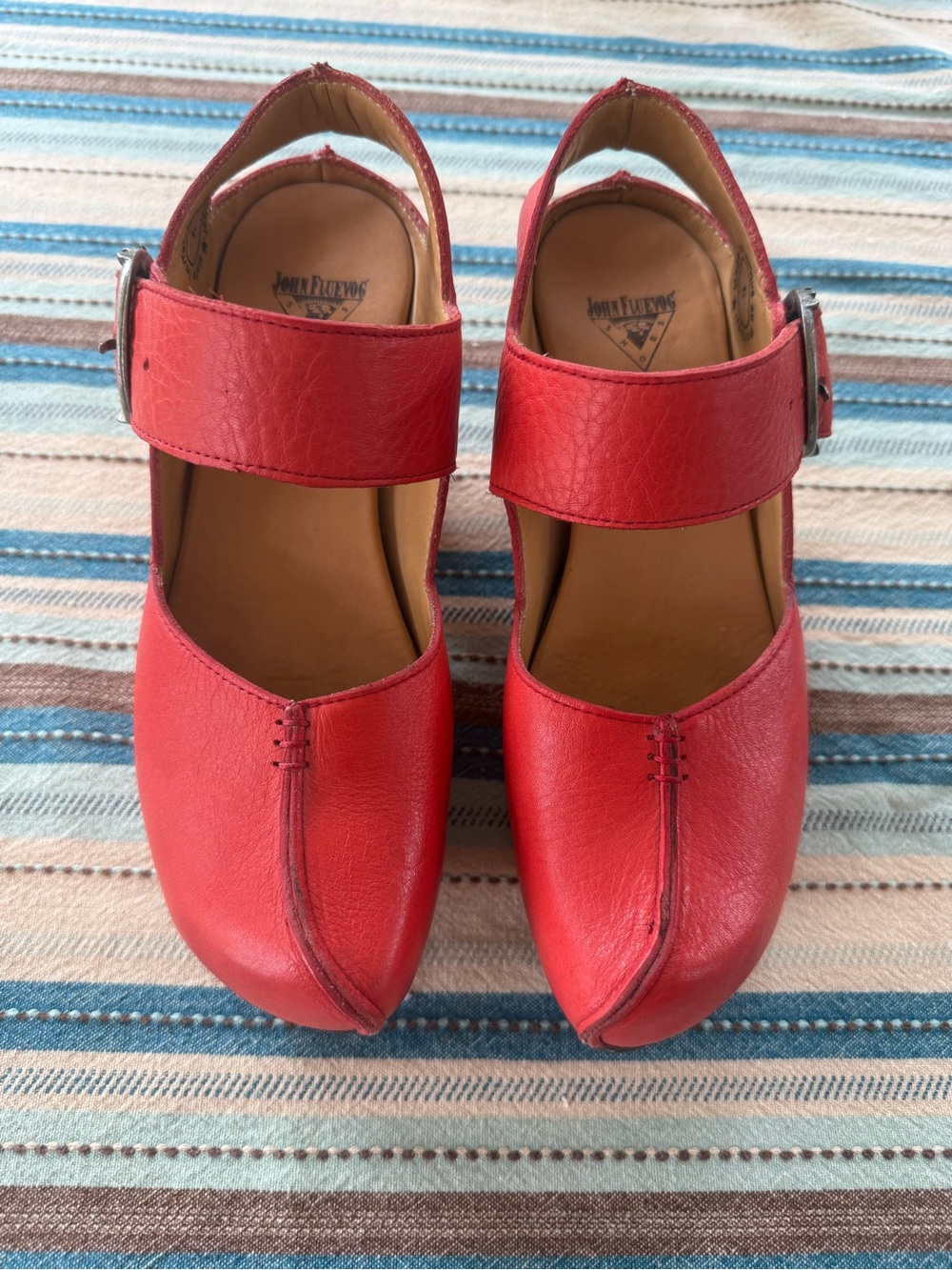 Red Mary Jane platform Shoes with Strap - John Fluevog Women’s size 6
